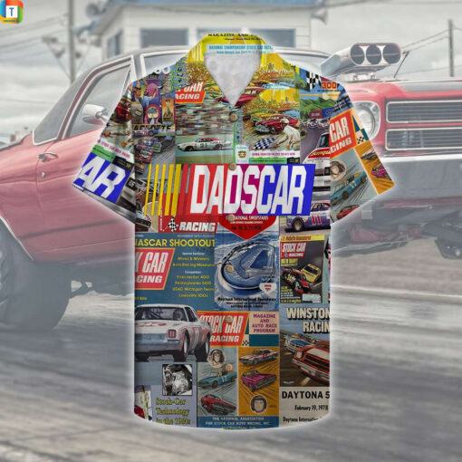 Nascar Newspaper Hawaiian Shirt