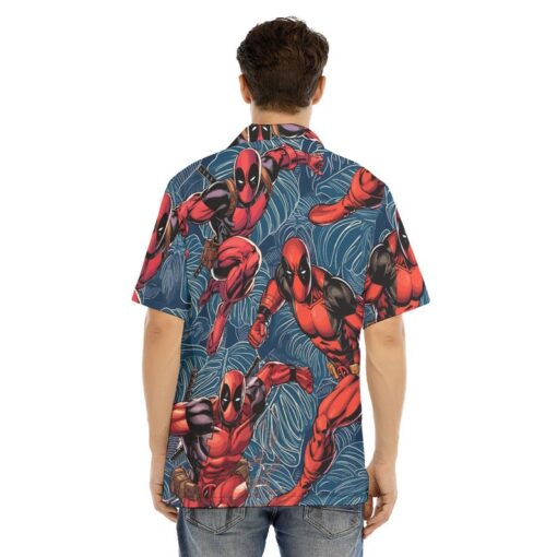 Deadpool Aloha Neon Shadows All-Over Print Men's Hawaiian Shirt