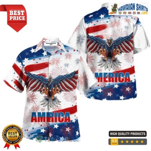 4th Of July Independence Day Eagle America hot Hawaiian Shirt