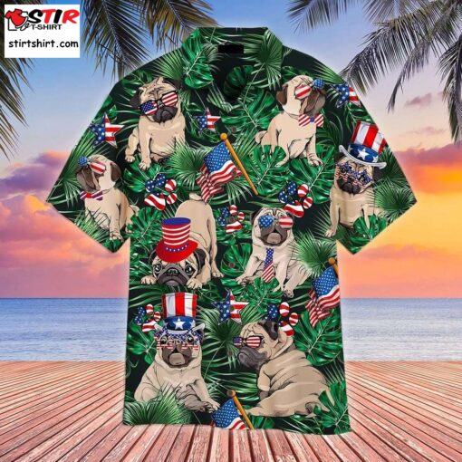 4Th Of July Independence Day Happy Pug hot Hawaiian Shirt For Men Women
