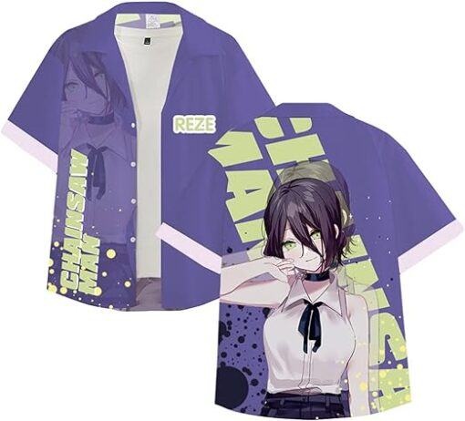 Anime Chainsaw Man reze hawaiian Shirt