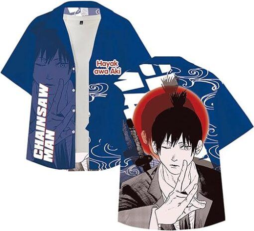 Anime Chainsaw Man makima aki hawaiian Shirt