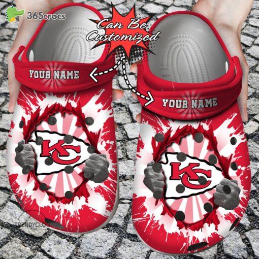 Football Personalized Kansas City Chiefs Ripping Light Clog Shoes