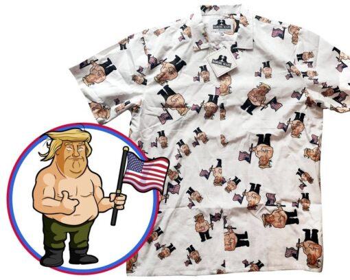 Donald Trump cartoon Hawaiian Shirt