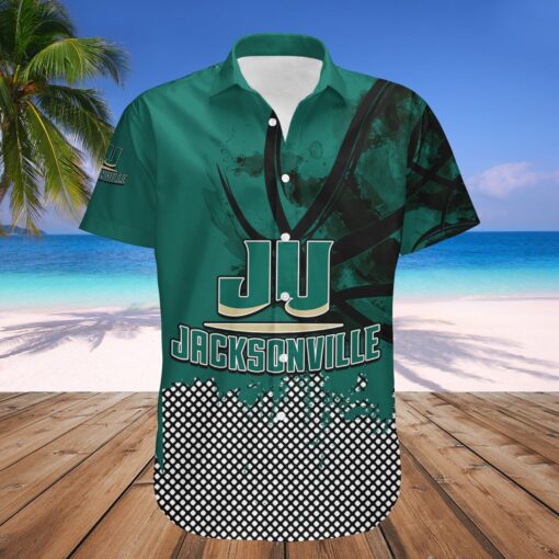 Jacksonville Dolphins Hawaii Shirt Basketball Net Grunge Pattern ? NCAA