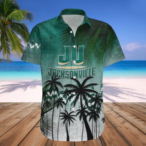 Jacksonville Dolphins Hawaii Shirt Coconut Tree Tropical Grunge ? NCAA