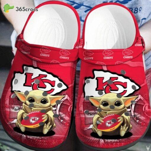 Kansas City Chiefs Theme Yoda Design Celebrated on Crocs Clog Footwear