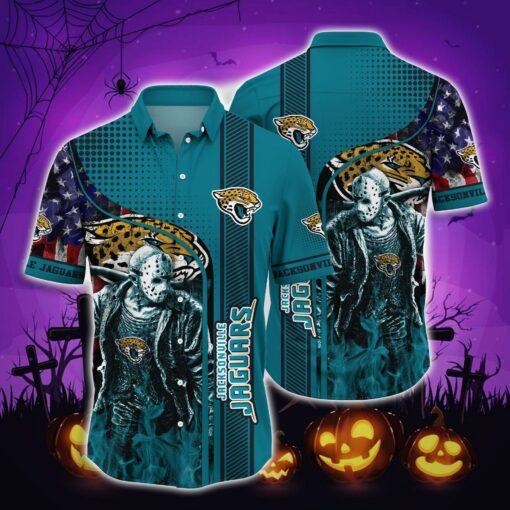 Nfl Jacksonville Jaguars Halloween Jason Voorhees Trendy Hawaiian Shirt Aloha Shirt