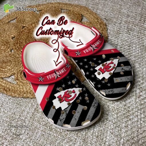 Personalized Kansas City Chiefs Football Inspired Comfort and Style Clog Footwear