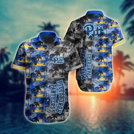 Pittsburgh Panthers NCAA coconut trees hot Hawaiian Shirt