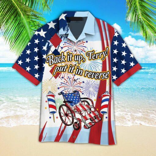 4th Of July Back It Up Terry Put It In Reverse Hawaiian Shirt Beachwear For Men