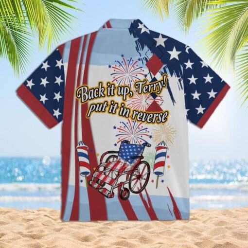 4th Of July Back It Up Terry Put It In Reverse Hawaiian Shirt Beachwear For Men