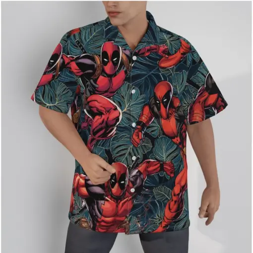 Deadpool Aloha Neon Shadows hot Hawaiian Shirt