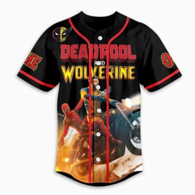 Deadpool And Wolverine Its Hero Time Custom Baseball Jersey