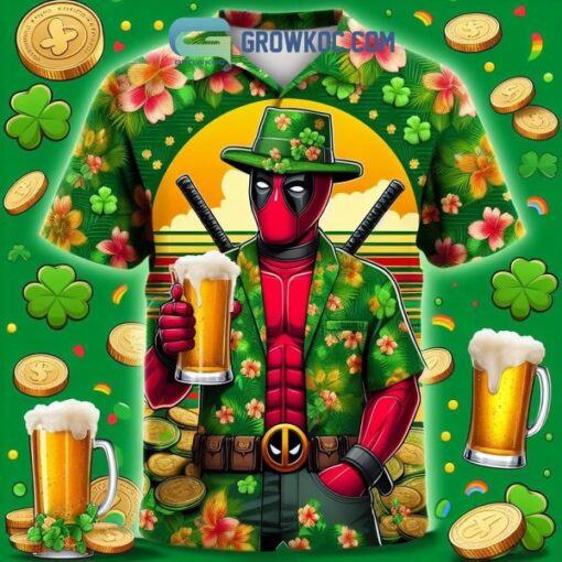 Deadpool Marvel St. Patrick?s Day Hawaiian Shirts