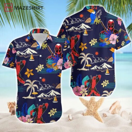 Marvel Deadpool Ryan Reynolds aloha flower hot Hawaiian Shirt