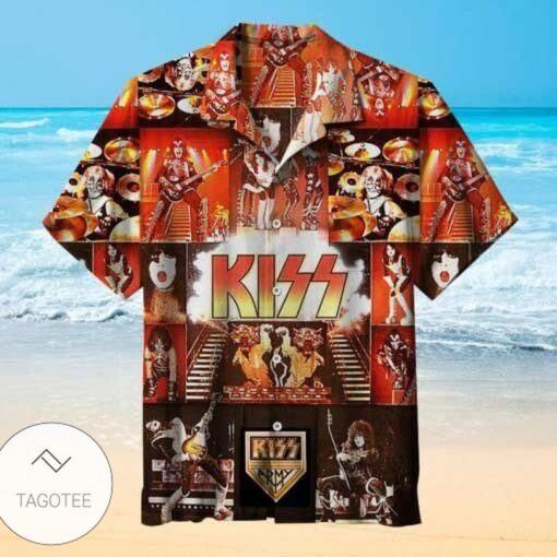 Heavy Metal Kiss Rock Band Posters Music Team hot Hot Hawaiian Shirt