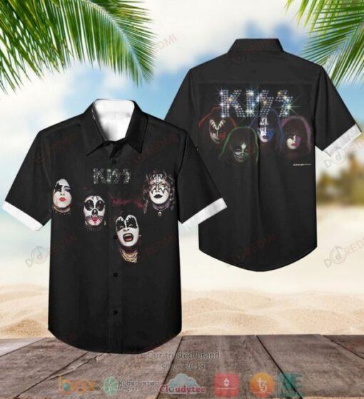 KISS BAND KISS SHORT SLEEVE HAWAIIAN SHIRT