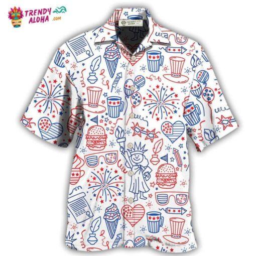 America Independence Day Fourth Of July Cool Art Hot Hawaiian Shirt