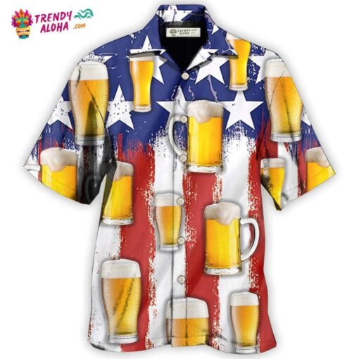 Beer Independence Day Happy Hot Hawaiian Shirt
