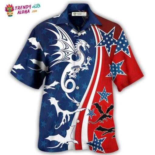 Dragon Independence Day America Hot Hawaiian Shirt