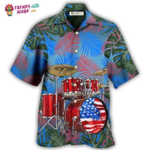 Drum Independence Day America Hot Hawaiian Shirt