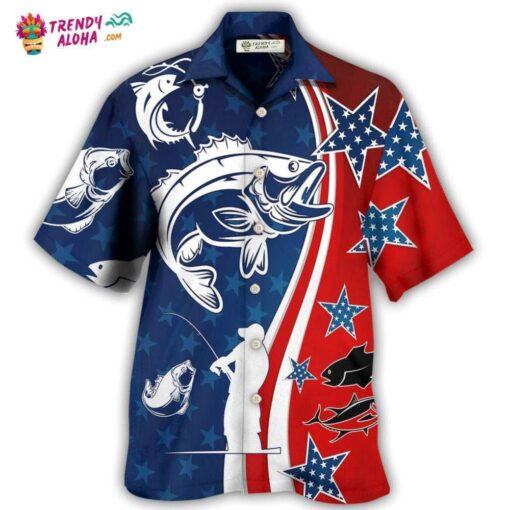 Fishing Independence Day Star America Hot Hawaiian Shirt