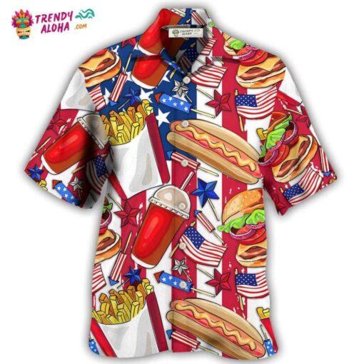 Food Independence Day Star America Hot Hawaiian Shirt