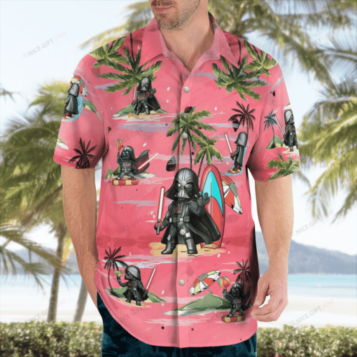 Hawaiian shirt Attire Featuring Darth Vader Star Wars Design