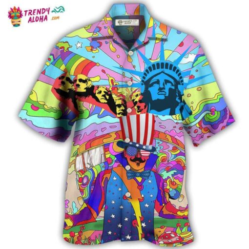 Hippie Independence Day America Hot Hawaiian Shirt