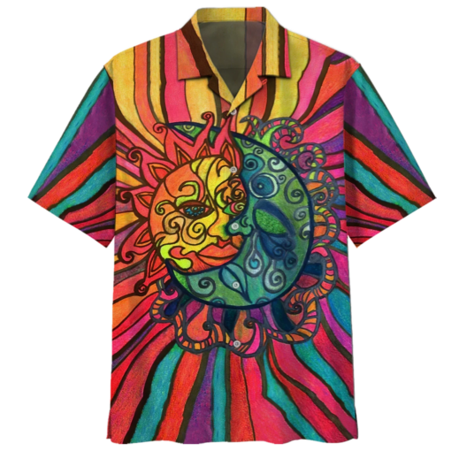 Imagine All The People Living In Peace- Peace Sign- American Flag- Hippie Hot Hawaiian Shirt v4