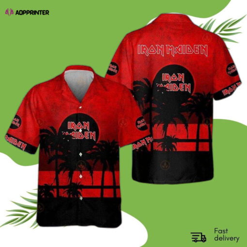 Iron Maiden Rock Band Tropical Aloha Hot Hawaiian Shirt