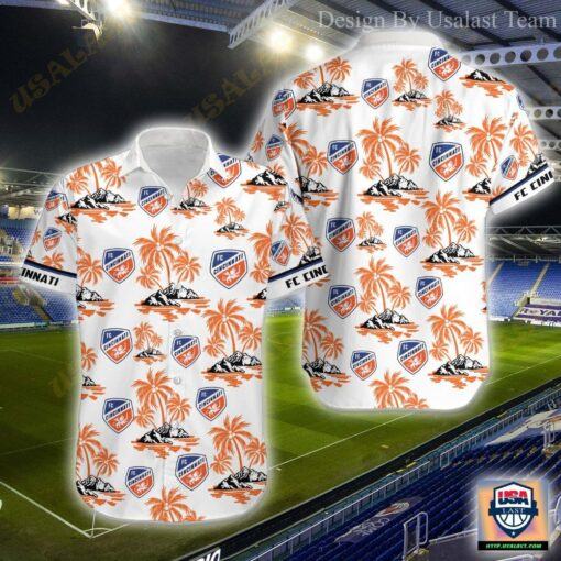 Mls Fc Cincinnati Coconut Trees Trendy Hot Hawaiian Shirt Aloha Shirt