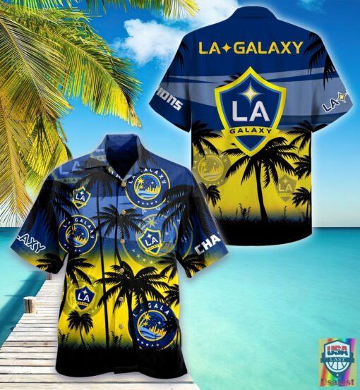 Mls La Galaxy Coconut Tree Beach Hot Hawaiian Shirt