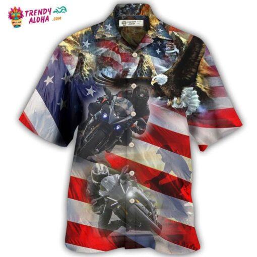 Motorcycle Independence Day Hot Hawaiian Shirt