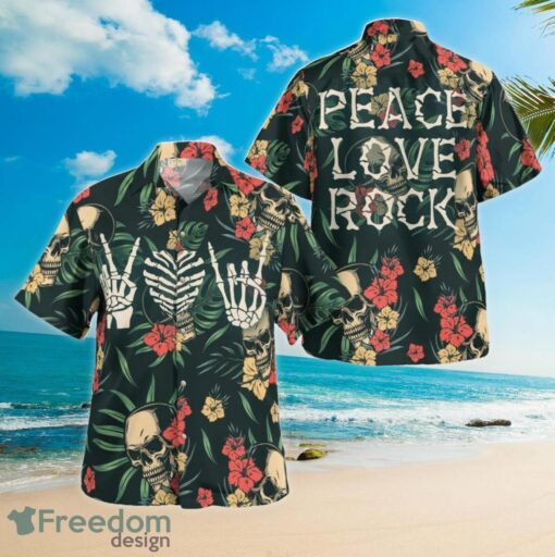 Peace Love Rock Gothic Hot Hawaiian Shirt For Men And Women