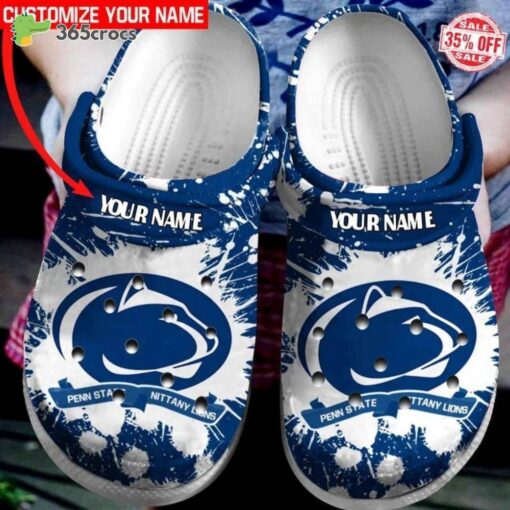 Penn State Nittany Lions Custom Name Crocs Clog Shoes