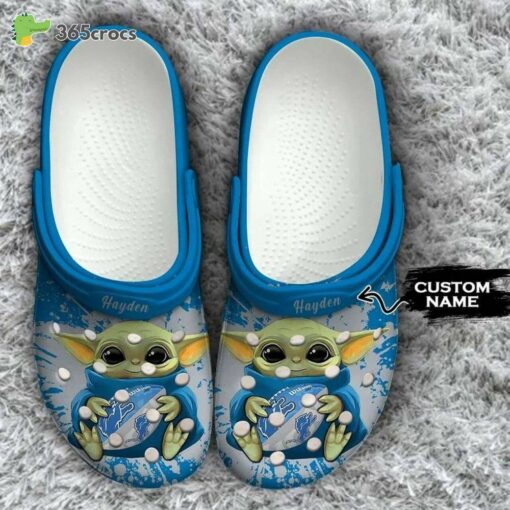 Personalized Baby Yoda Detroit Lions Nfl Crocs Clog Shoes