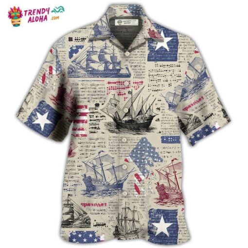 Sailing Us Flag Independence Day Hot Hawaiian Shirt