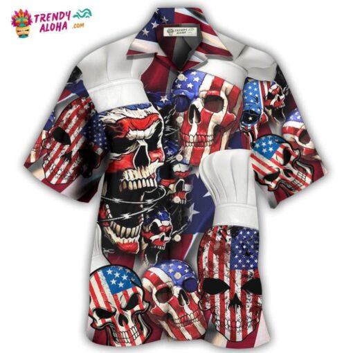 Skull Chef America Independence Day Hot Hawaiian Shirt