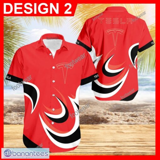 Tesla Car Racing Hot Hawaiian Shirt Brand Design For Men Gifts Beach Holiday Summer v2