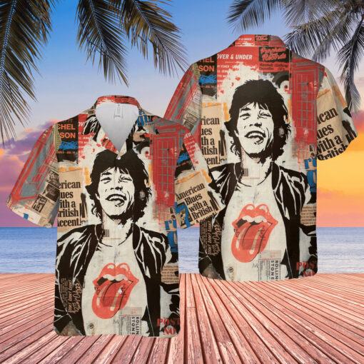 The Rolling Stones Mick Jagger Art Hot Hawaiian Shirt