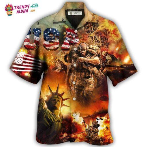 Veteran America Independence Day Veteran Usa Hot Hawaiian Shirt