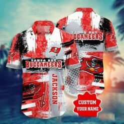 Buccaneers Splash Art Customizable Tampa Bay NFL Hawaiian Shirt