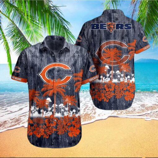 Chicago Bears Nfl Graphic Tropical Pattern Style Summer 3d Hawaiian Shirt And Shorts For Men And Women Gift Fans