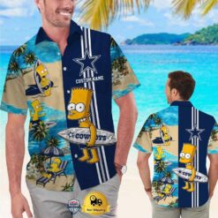 Custom Name NFL Dallas Cowboys Special Bart Simpson Tropical Hawaiian Shirt