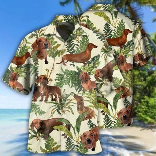 Dachshund Aloha Hawaii ShirtDog Tropical Leaf Lovely Hawaiian Shirt For SummerPerfect Gift For Dog Lovers Friend Family