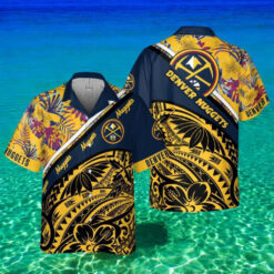 Denver Nuggets Polynesian Pattern National National Basketball Association Hawaiian Shirt