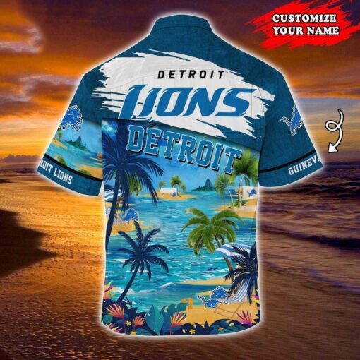 Detroit Lions NFL Customized Summer Hawaiian Shirt