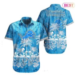 Detroit Lions NFL Hawaii Graphic Tropical Pattern Style Summer Hawaiian Shirt